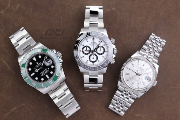 Rolex watches on the table