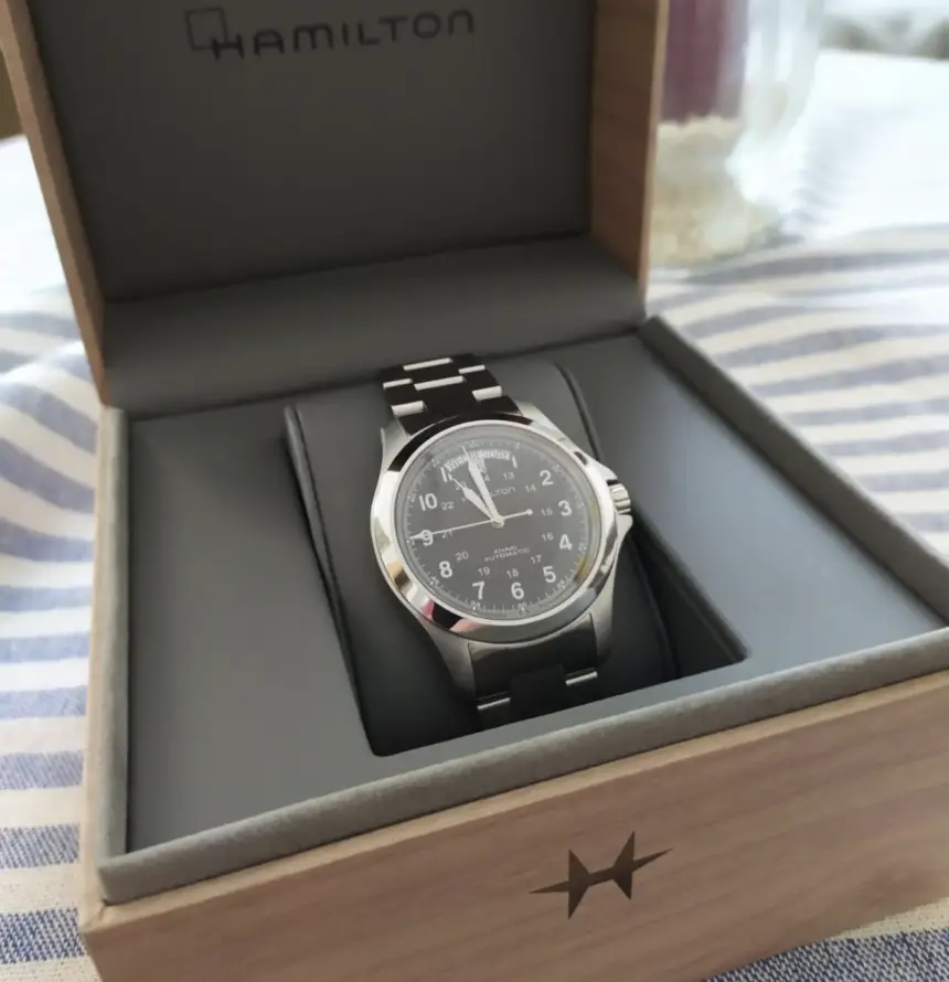 hamilton watch unboxing photo